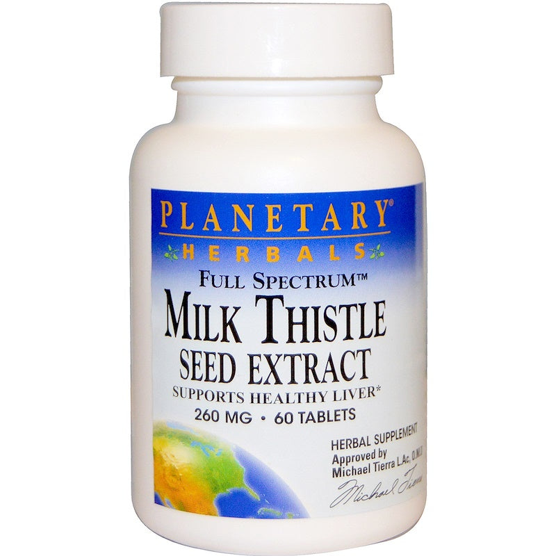 Planetary Herbals Milk Thistle Seed Extract 260 mg 60 Tablets