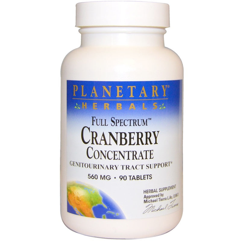 Planetary Herbals Cranberry Concentrate Full Spectrum 560 mg 90 Tablets