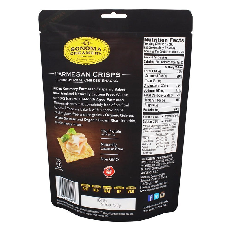 Sonoma Creamery Crisps Parmesan 2.25 oz