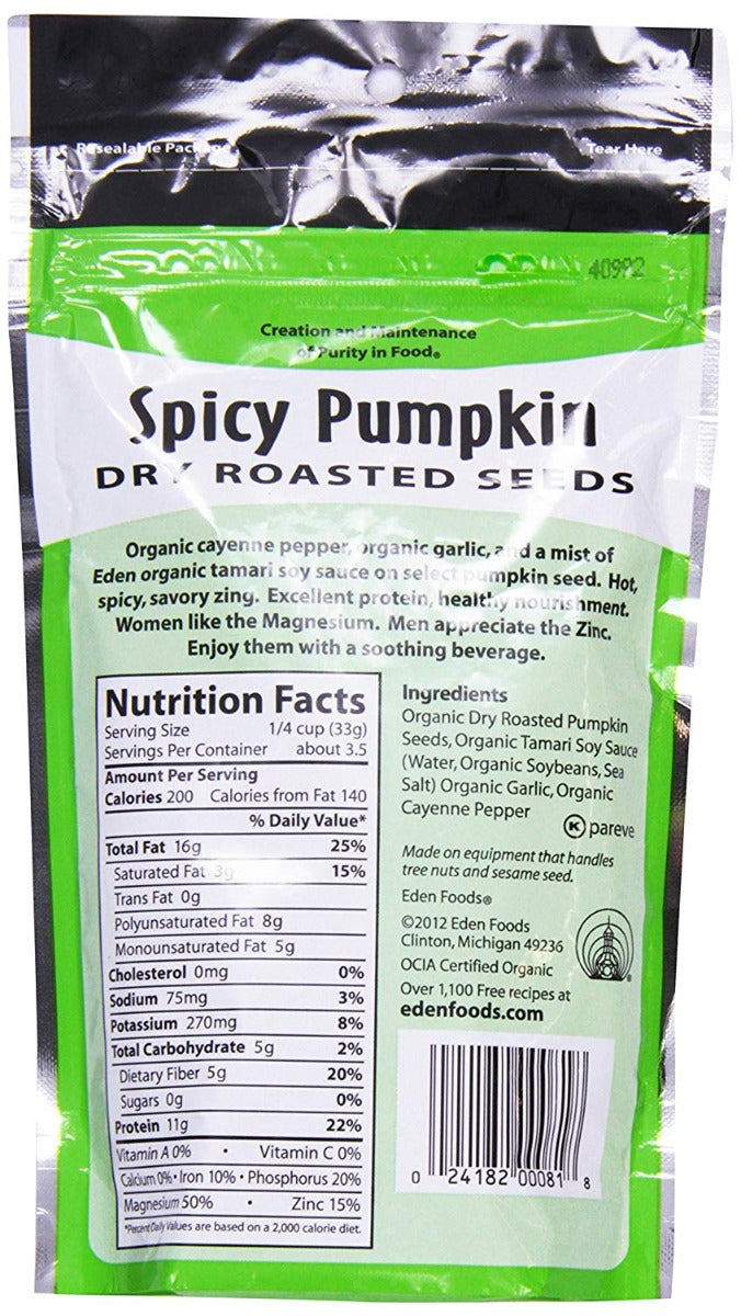 Eden Foods Eden Organic Spicy Pumpkin 4 oz