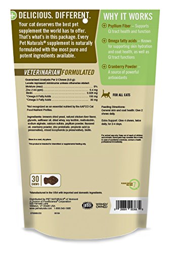 Pet Naturals of Vermont Hairball For Cats 30 Chews