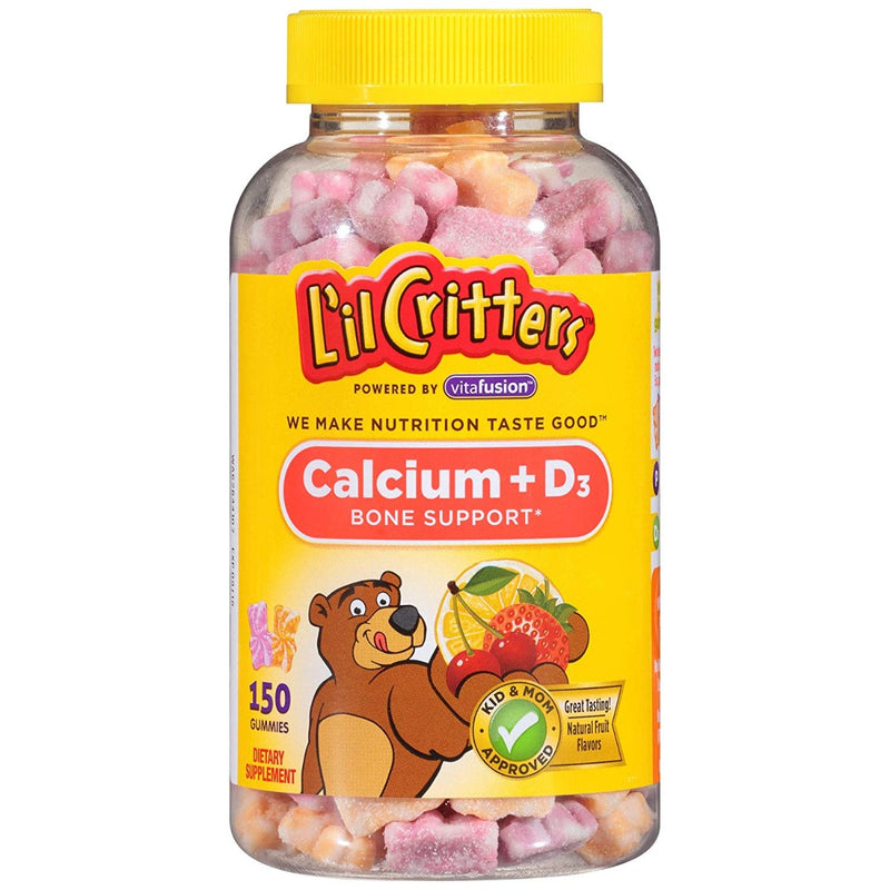 L'il Critters Calcium + D3 Bone Support 150 Gummies