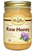 GloryBee Organic Clover Blossom Raw Honey 18 oz