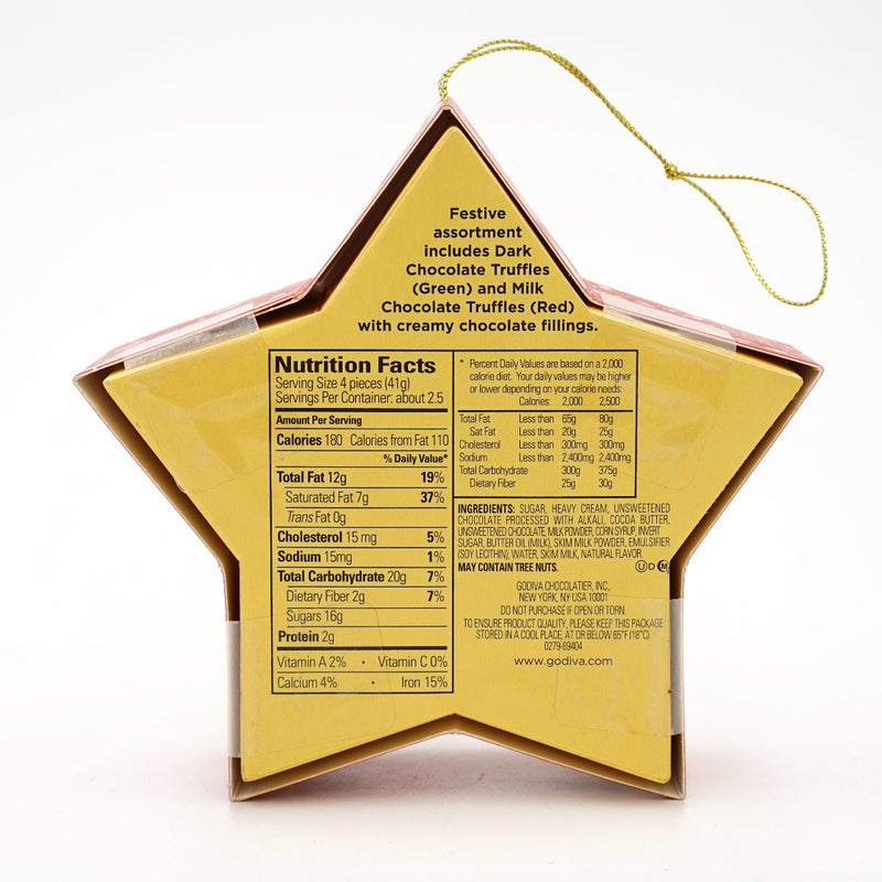 GODIVA Star Ornament Assorted Truffles 3.5 oz