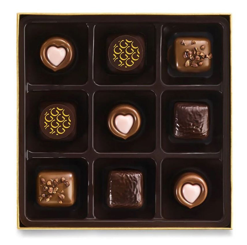 GODIVA Limited Edition Assorted Chocolate Collection Gift Box 9 Piece 3.4 oz