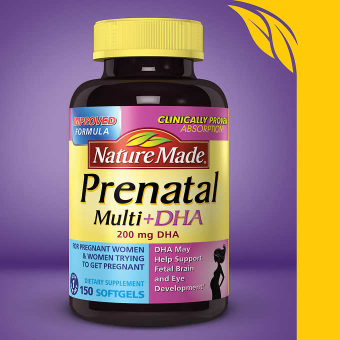 Nature Made Prenatal Multi + DHA 200 mg 150 Softgels