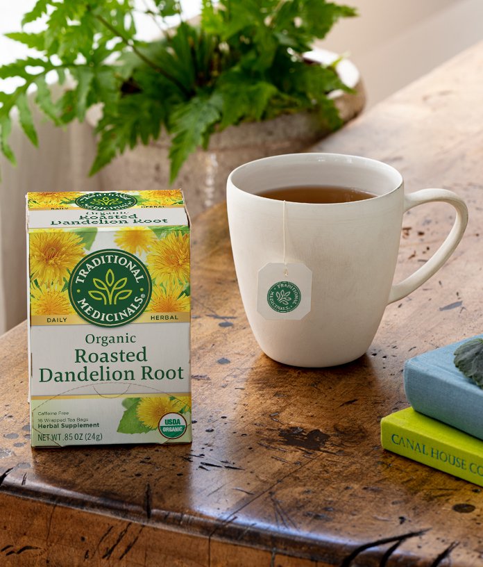 Traditional Medicinals Herbal Teas Organic Roasted Dandelion Root 16 Wrapped Tea Bags