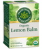 Traditional Medicinals Organic Lemon Balm Herbal Teas 16 Wrapped Tea Bags