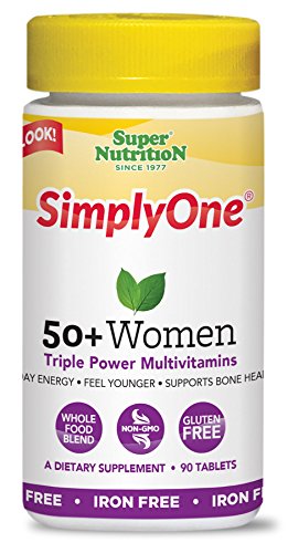 Super Nutrition Simply One 50+ Women Triple Power Iron Free 90 Tablets