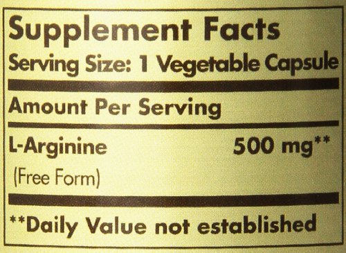 Solgar L-Arginine 500 mg 250 Veg Capsules