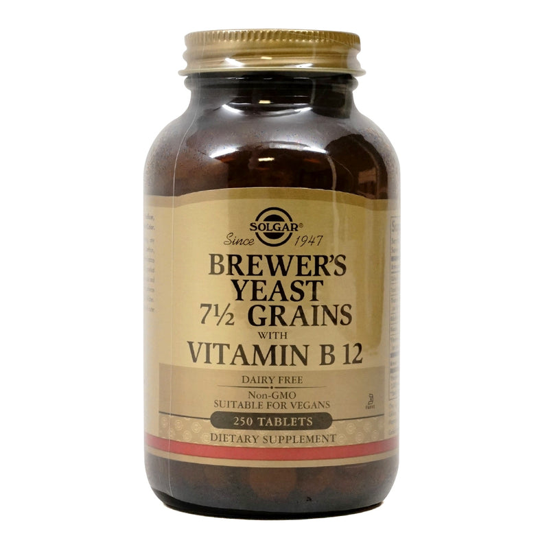 Solgar Brewer's Yeast 7 1/2 Grains with Vitamin B12 250 Tablets