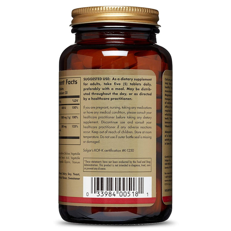 Solgar Calcium Magnesium with Vitamin D3 150 Tablets