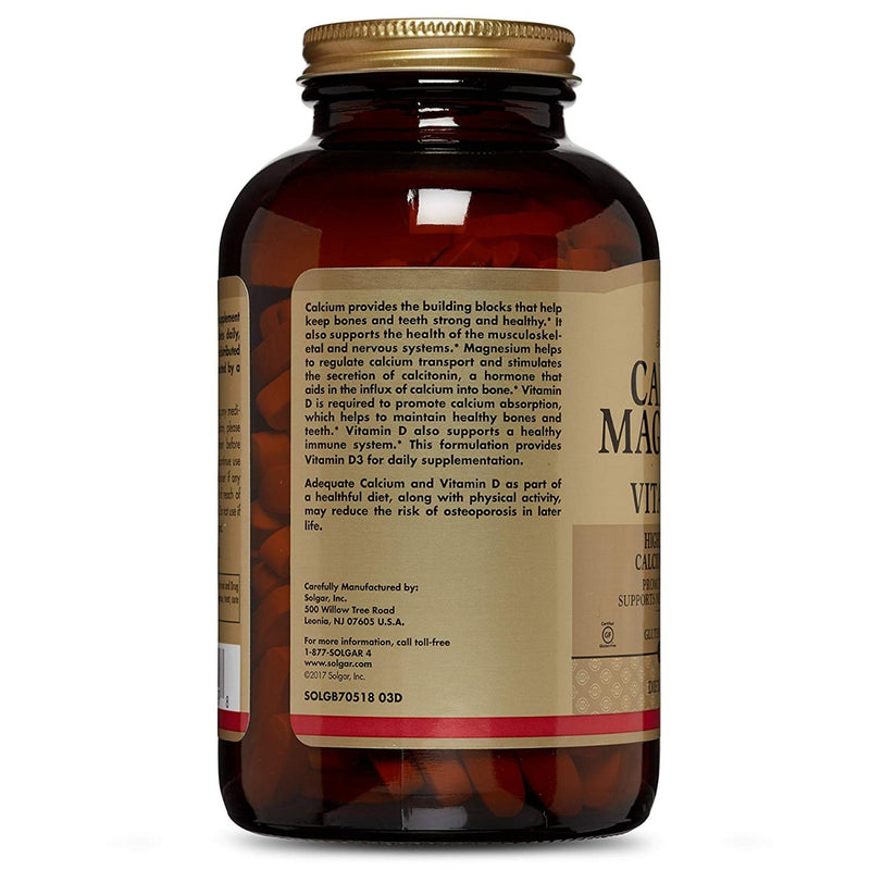 Solgar Calcium Magnesium with Vitamin D3 300 Tablets
