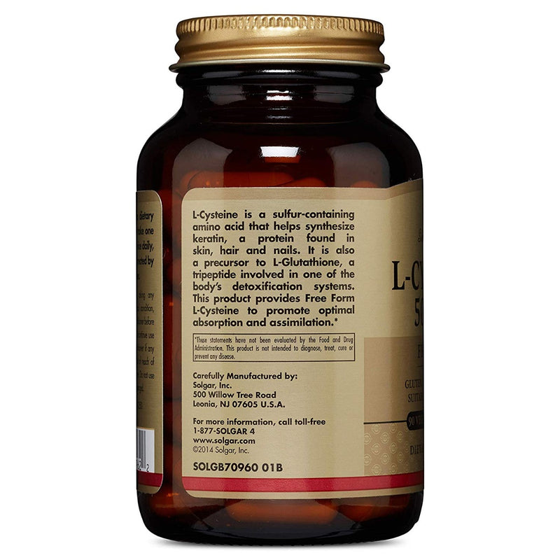 Solgar L-Cysteine 500 mg 90 Veg Capsules