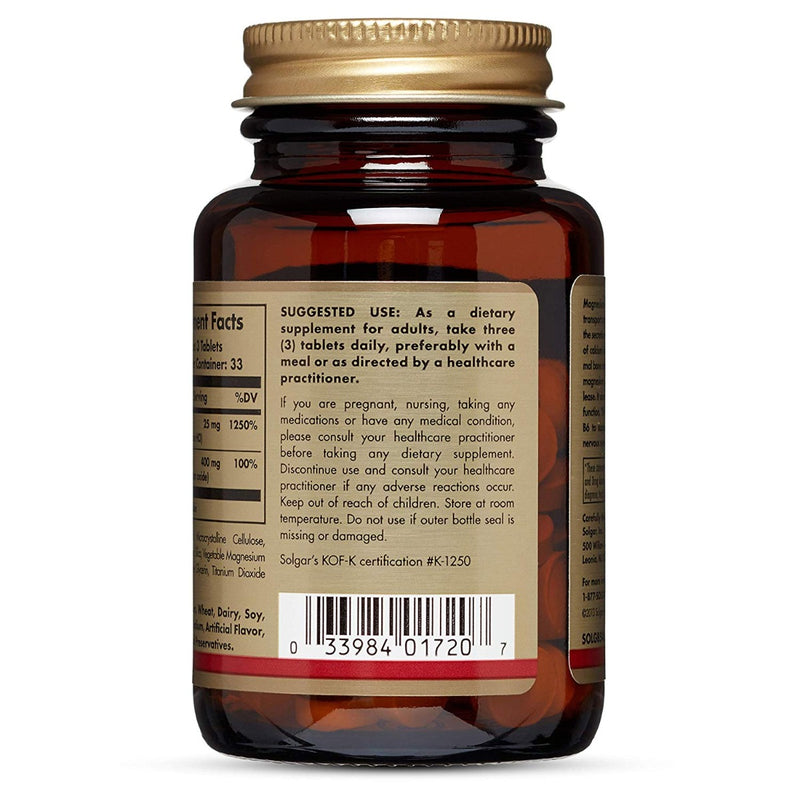 Solgar Magnesium with Vitamin B6 100 Tablets