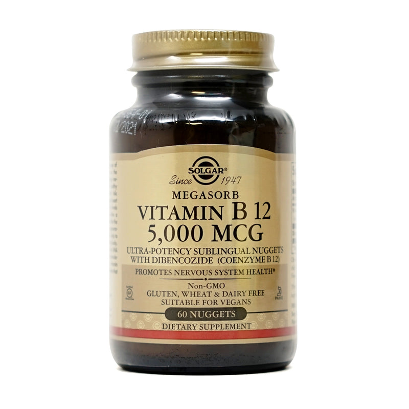 Solgar Vitamin B12 5,000 mcg 60 Nuggets
