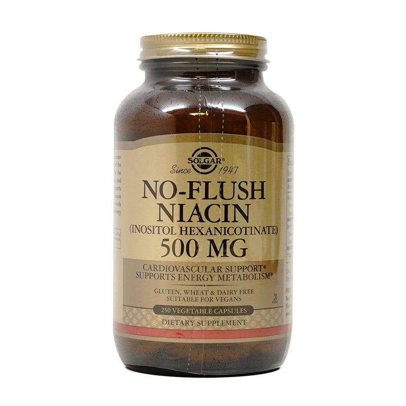 Solgar No-Flush Niacin 500 mg 250 Veg Capsules