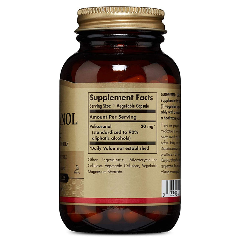Solgar Policosanol 20 mg 100 Veg Capsules
