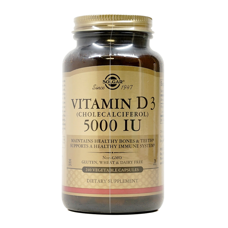 Solgar Vitamin D3 (Cholecalciferol) 5,000 IU 240 Veg Capsules