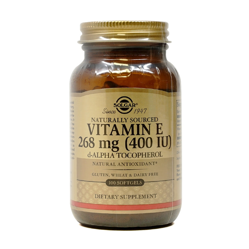 Solgar Natural Vitamin E 400 IU 100 Softgels