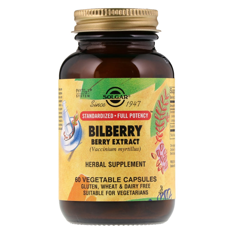 Solgar Bilberry Berry Extract 60 Veg Capsules