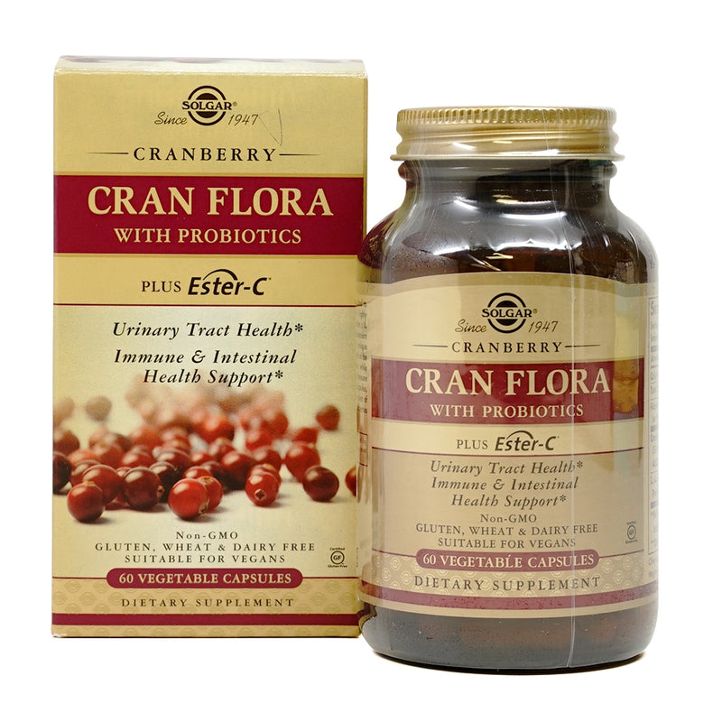 Solgar Cran Flora with Probiotics 60 Veg Capsules