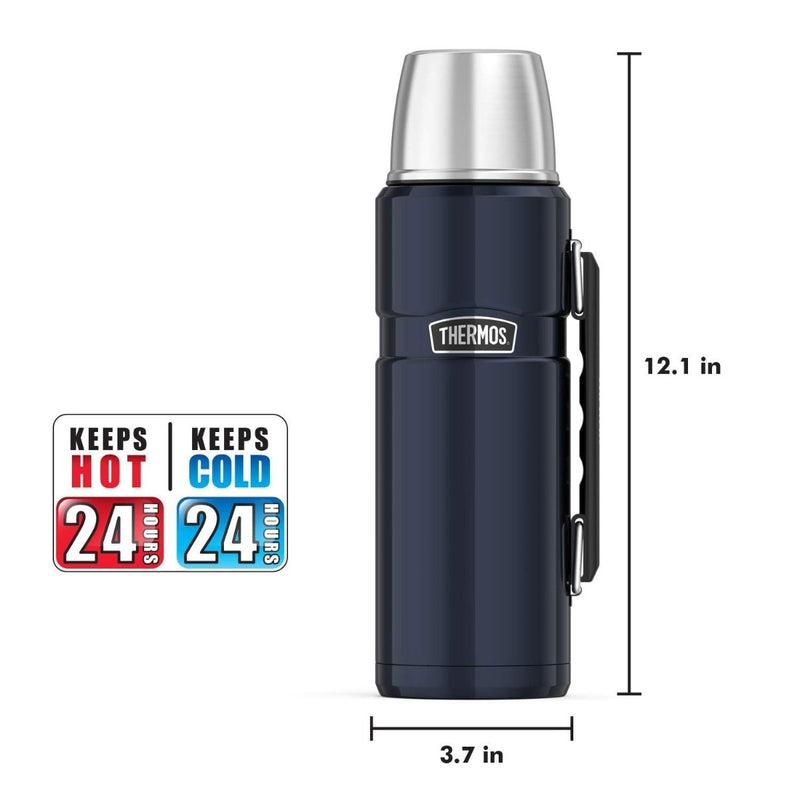 Thermos Stainless King Stainless Steel Beverage Bottle Midnight Blue 40 oz