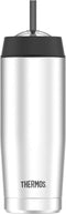Thermos Vacuum Insulated Cold Cup with Straw Stainless Steel 16 oz