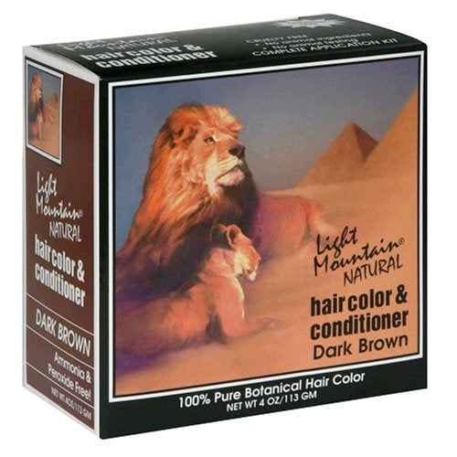 Light Mountain Natural Hair Color & Conditioner  Dark Brown 4 oz