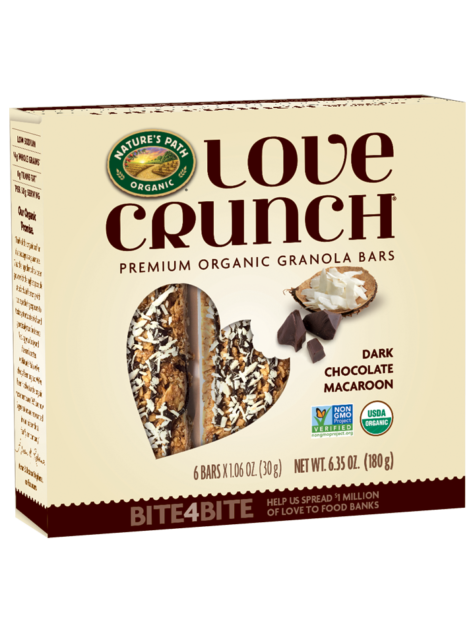 NATURE'S PATH Love Crunch Dark Chocolate Macaroon 6 Bars