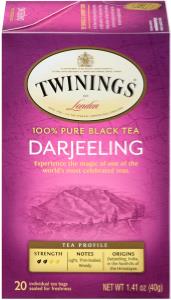 Twinings 100% Pure Black Tea Darjeeling 20 Tea Bags