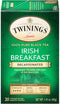 Twinings 100% Pure Black Tea Irish Breakfast Decaffeinated 20 Tea Bags