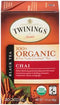 Twinings 100% Organic Black Tea Chai 20 Tea Bags