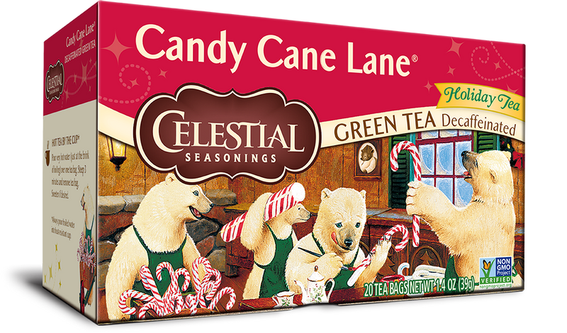 Celestial Seasonings Green Tea Holiday Tea Candy Cane Lane 20 Tea Bags
