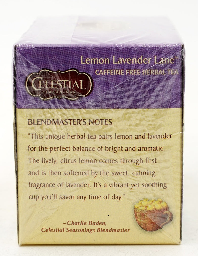 Celestial Seasonings Herbal Tea Lemon Lavender Lane 20 Tea Bags
