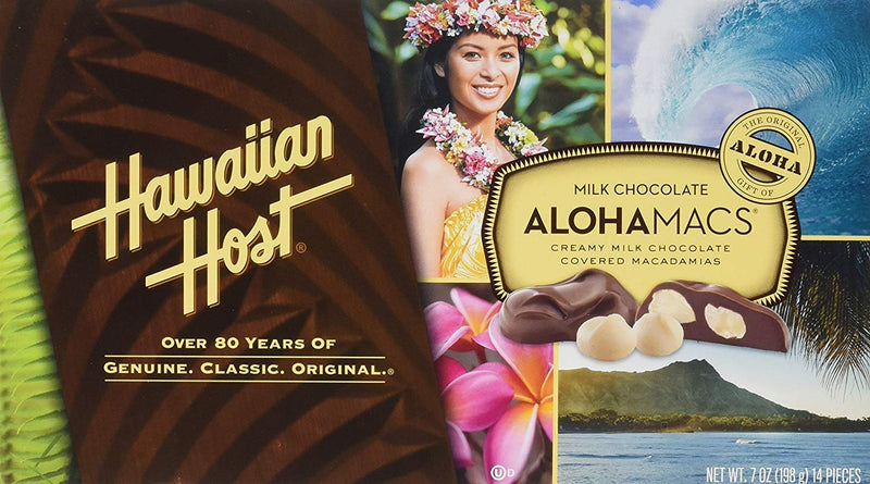 Hawaiian Host Aloha Macs Milk Chocolate Macadamia Nuts 7 oz