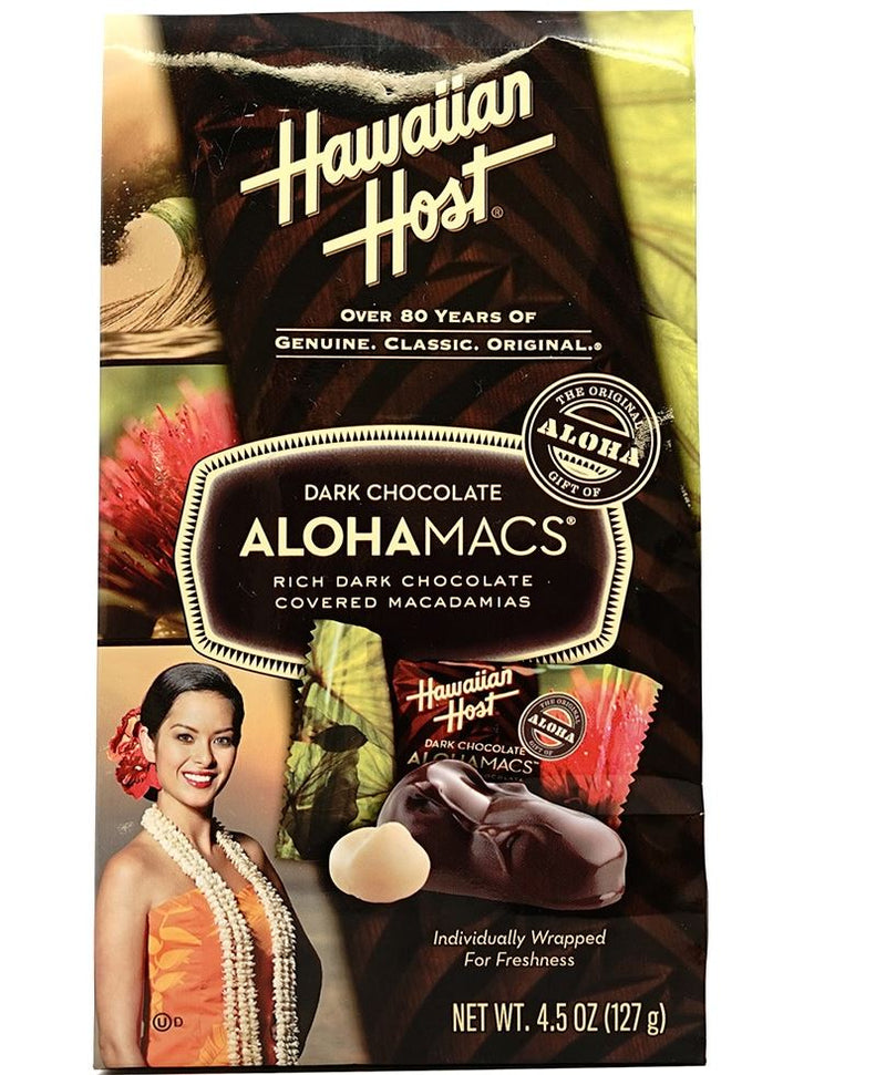 Hawaiian Host Alohamacs Dark Chocolate Macadamias 4.5 oz