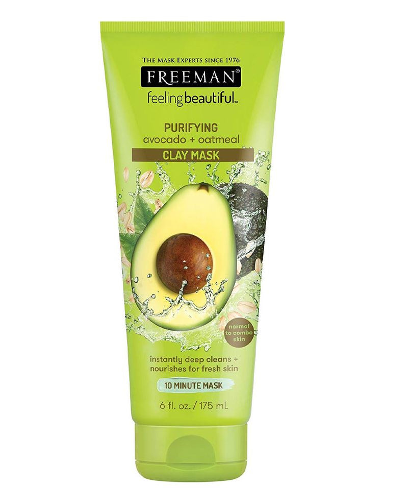 Freeman Beauty Clay Mask Purifying Avocado + Oatmeal 6 fl oz
