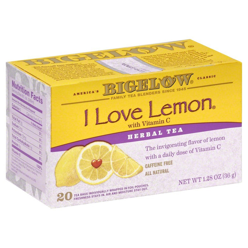 BIGELOW I Love Lemon Herbal Tea 20 Tea Bags