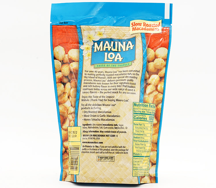 Mauna Loa Honey Roasted Macadamias 10 oz