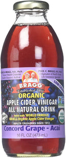 Bragg Organic Apple Cider Vinegar Drink Concord Grape & Acai 16 fl oz