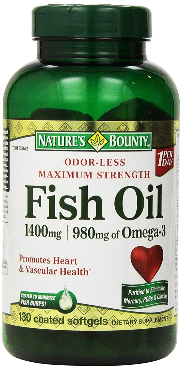 Nature's Bounty Fish Oil 1,400 mg 130 Softgels