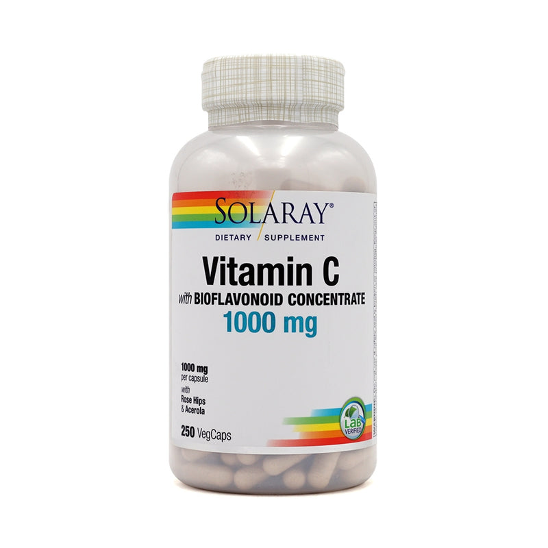 SOLARAY Vitamin C with BIOFLAVONOID CONCENTRATE 1,000 mg 250 Veg Capsules