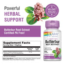 SOLARAY Butterbur Root Extract 50 mg 60 Veg Capsules