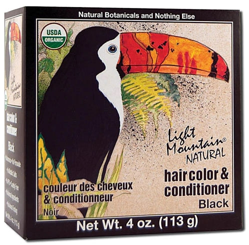 Light Mountain Natural Hair Color & Conditioner Black 4 oz
