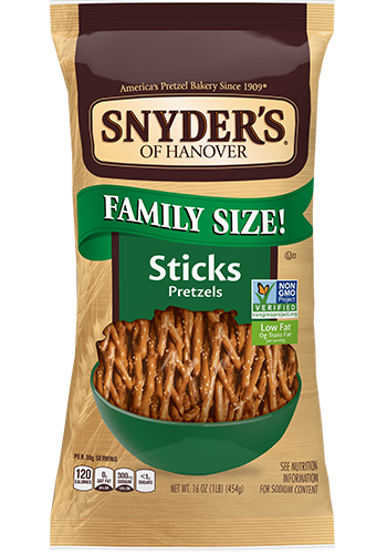 Snyders of Hanover Family Size Sticks Pretzels 17 oz