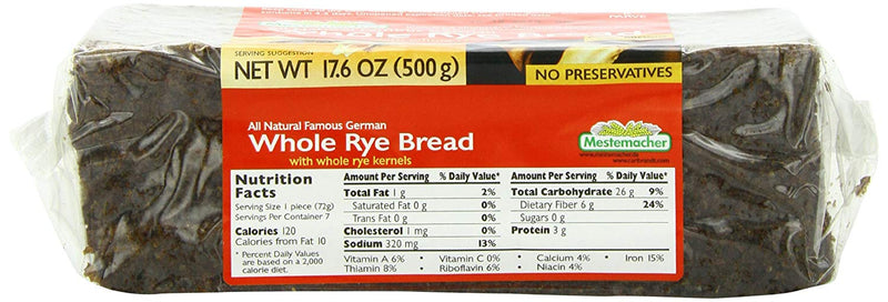 Mestemacher Whole Rye Bread 17.6 oz