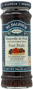 St. Dalfour 100% Fruit Spread Four Fruits 10 oz