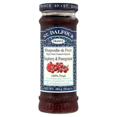 St. Dalfour 100% Fruit Spread, Red Raspberry & Pomegranate 10 oz