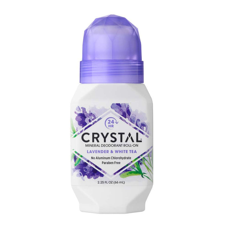 Crystal Body Deodorant Roll-On Lavender & White Tea 2.25 fl oz